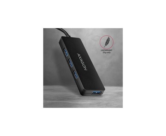 Концентратор AXAGON USB 3.1 to 4xUSB 3.0 black (HUE-G1A), изображение 5