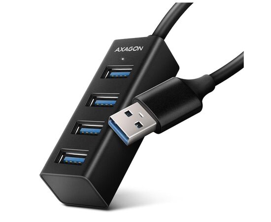 Концентратор AXAGON USB 3.1 to 4xUSB 3.0 0.2m black (HUE-M1A)