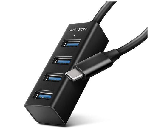 Концентратор AXAGON USB-C to 4xUSB 3.0 0.2m black (HUE-M1C)