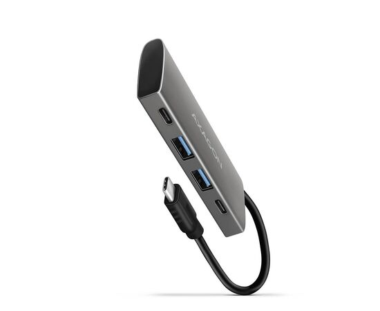 Концентратор AXAGON USB-C to 2xUSB-A + 2xUSB-C 10Gbps 0.13m gray (HMC-4G2)