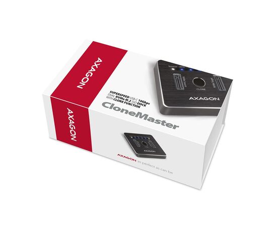 Док-станція для накопичувачів AXAGON SuperSpeed USB-C 10 Gbps dual M.2 NVMe (ADSA-M2C), зображення 2