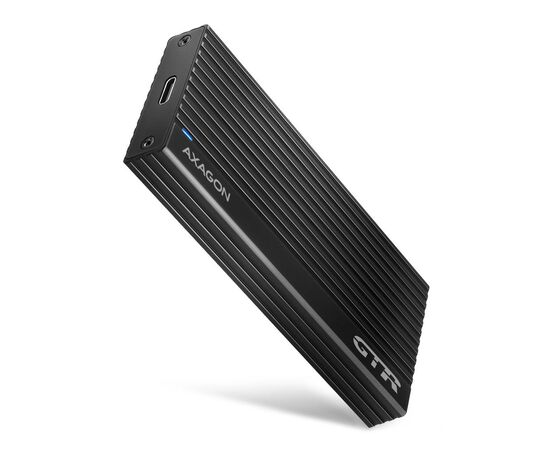 Кишеня зовнішня AXAGON USB-C 3.2 Gen 2 metal box for M.2 NVMe SSD THIN RIB (EEM2-GTR)