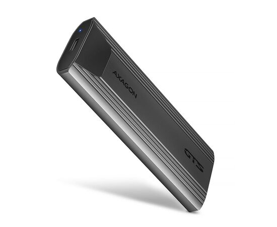 Кишеня зовнішня AXAGON USB-C 10Gbps metal box for M.2 NVMe & SATA SSD THIN SCREWLESS (EEM2-GTS2)