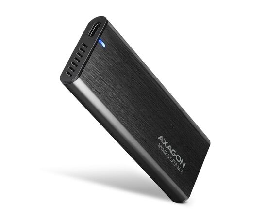 Кишеня зовнішня AXAGON USB-C 3.2 Gen 2 metal box for M.2 NVMe & SATA SSD RAW (EEM2-SB2)