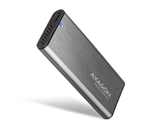 Кишеня зовнішня AXAGON USB-C 3.2 Gen 2 metal box for M.2 NVMe & SATA SSD SuperSpeed (EEM2-SG2)