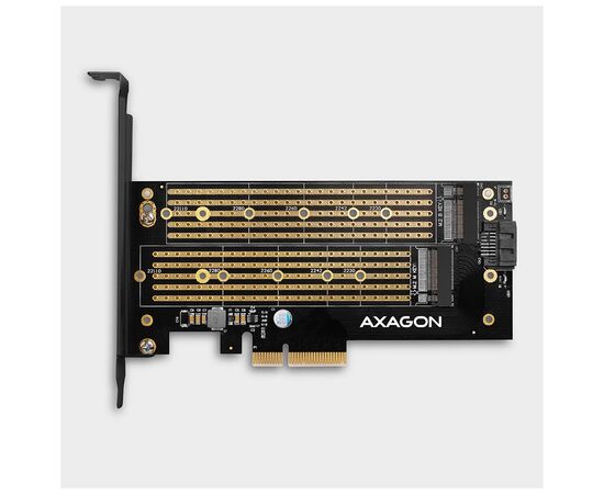 Контролер AXAGON PCIe to NVMe+SATA M.2 (PCEM2-D), зображення 2