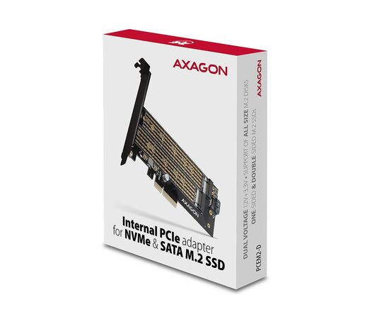 Контролер AXAGON PCIe to NVMe+SATA M.2 (PCEM2-D), зображення 4