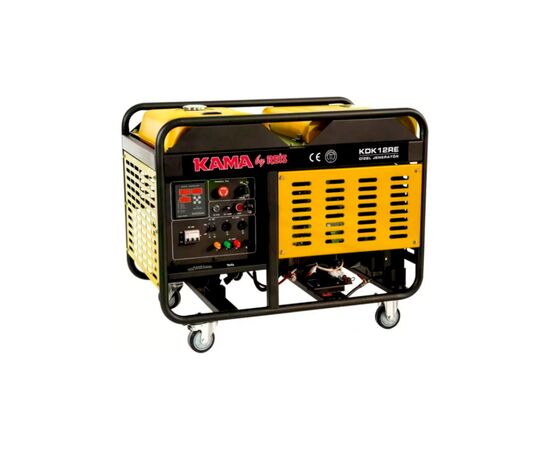 Генератор KAMA KDK12RE, дизельний, 230V, 50Hz, 12kVA/10kW, 34л, 3л/год, стартер, водяне охол. (KDK12RE)