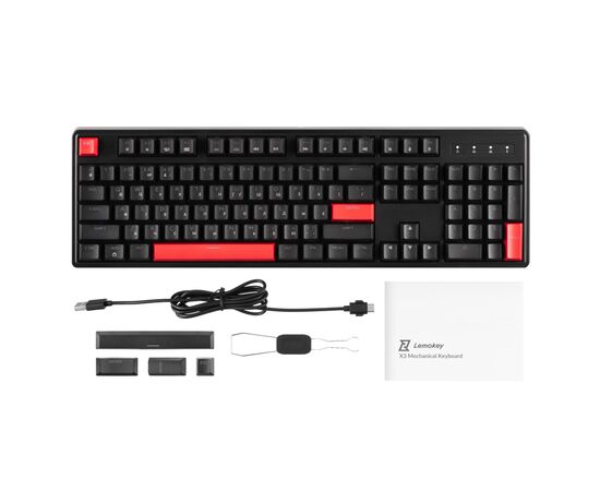 Клавіатура Lemokey Keychron X3 Brown RGB USB Black (X3-H3-UA), зображення 2