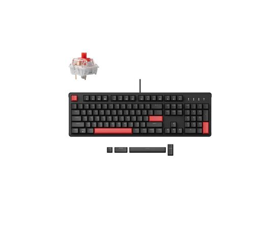 Клавіатура Lemokey Keychron X3 Red RGB USB Black (X3-H1-UA), зображення 9