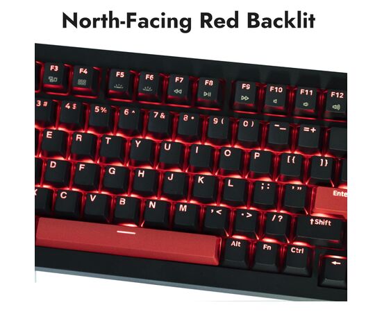 Клавіатура Lemokey Keychron X4 Red LED USB Black (X4-A1-UA), зображення 5