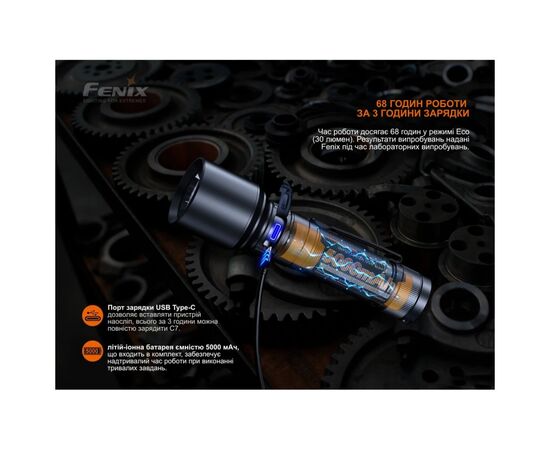 Ліхтар Fenix C7 помаранчевий (C7orange), зображення 9