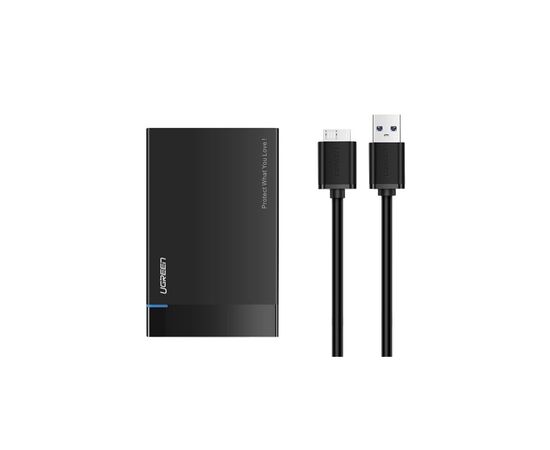 Карман внешний UGREEN USB 3.0 to M.2 SATA SSD US221 black (30848), изображение 2