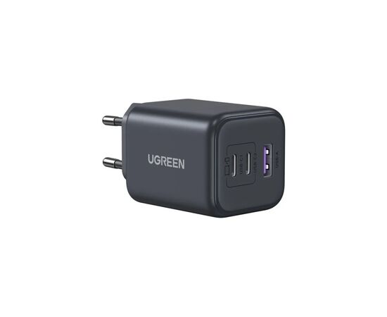 Зарядний пристрій UGREEN 2xUSB-C PD45W + 1xUSB QC3.0 GaN X527 gray (65156B), зображення 2