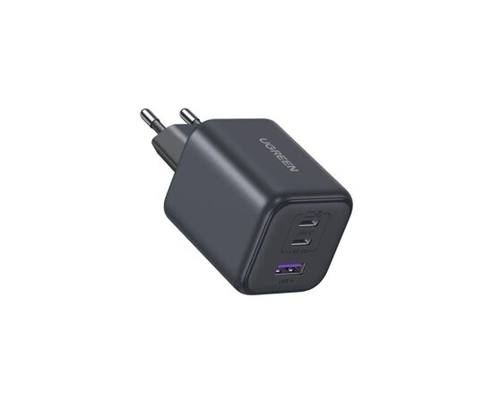 Зарядний пристрій UGREEN 2xUSB-C PD45W + 1xUSB QC3.0 GaN X527 gray (65156B), зображення 3