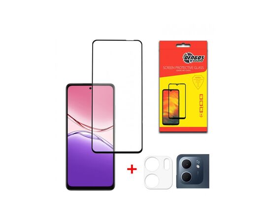 Стекло защитное Dengos Kit for OPPO A5x + camera glass Black (DG-TGSCP-11)