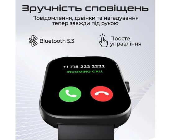 Смарт-годинник HiFuture lume black (lume.black), зображення 3