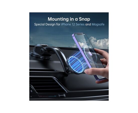 Универсальный автодержатель Choetech с магнитным креплением на стекло или торпеду (AT0005-BK), изображение 6