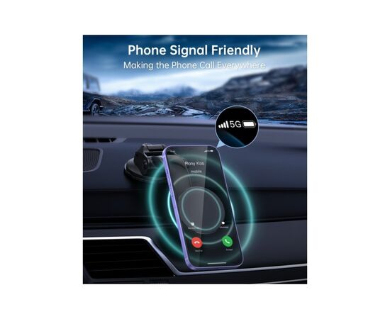 Универсальный автодержатель Choetech с магнитным креплением на стекло или торпеду (AT0005-BK), изображение 7