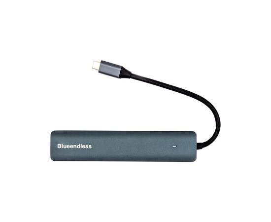 Концентратор Blueendless USB-C 6-in-1 3xUSB 3.0 + HDMI + RJ45 + USB-C PD100W (CA913909), изображение 3