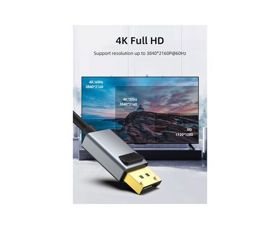 Переходник DisplayPort M to HDMI F 0.2m 4K60Hz Cabletime (CA915354), изображение 2
