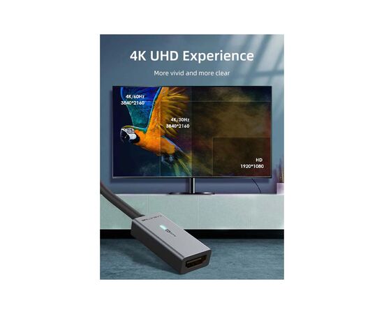 Переходник miniDisplayPort M to HDMI F 0.15m 4K60Hz Cabletime (CA915347), изображение 3