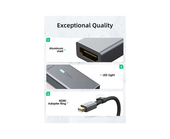 Переходник miniDisplayPort M to HDMI F 0.15m 4K60Hz Cabletime (CA915347), изображение 6