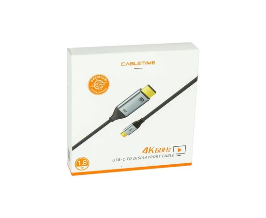 Кабель мультимедийный USB-C to DisplayPort M 1.8m V1.2 4K Cabletime (CA913305), изображение 4