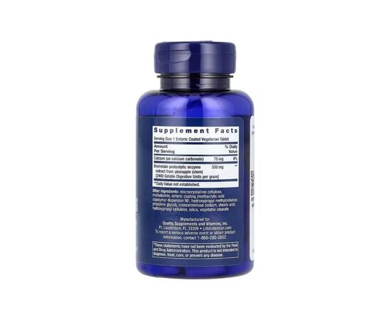 Витаминно-минеральный комплекс Life Extension Бромелайн в кишечнорастворимой оболочке, 500 мг, Specially-Coa (LEX-12036), изображение 2
