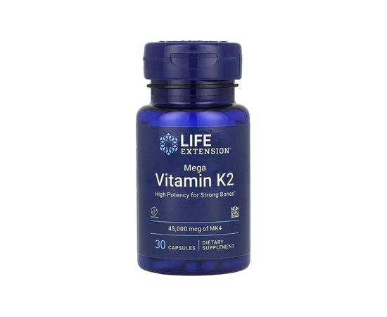 Витаминно-минеральный комплекс Life Extension Витамин К2, 45 мг, Mega Vitamin K2, 30 капсул (LEX-24173)