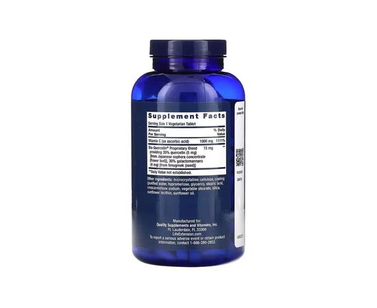 Витаминно-минеральный комплекс Life Extension Витамин С и био-Кверцетин, Vitamin C and Bio-Quercetin, 250 вегетариа (LEX-22272), изображение 2