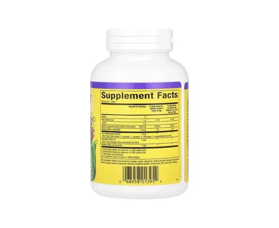 Витаминно-минеральный комплекс Natural Factors Витамин C для детей, 250 мг, вкус апельсина, Chewable Vitamin C, 90 (NFS-01395), изображение 2