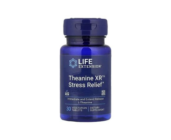 Витаминно-минеральный комплекс Life Extension Теанин от стресса, Theanine XR™ Stress Relief, 30 вегетарианских т (LEX-24293)