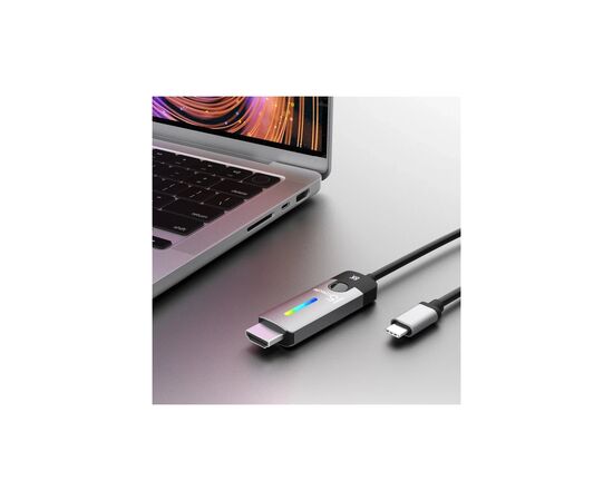 Кабель мультимедійний USB-C to HDMI M 1.8m 8K 60Hz LED RGB J5create (JCC157-N), зображення 4