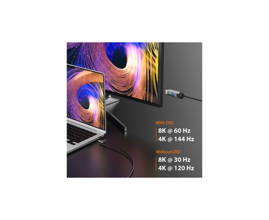 Кабель мультимедійний USB-C to HDMI M 1.8m 8K 60Hz LED RGB J5create (JCC157-N), зображення 6