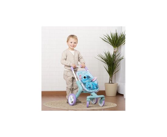 Коляска для кукол Smoby Стич. Прогулка с поворотными колесами и мягкой игрушкой (7600251225), изображение 3