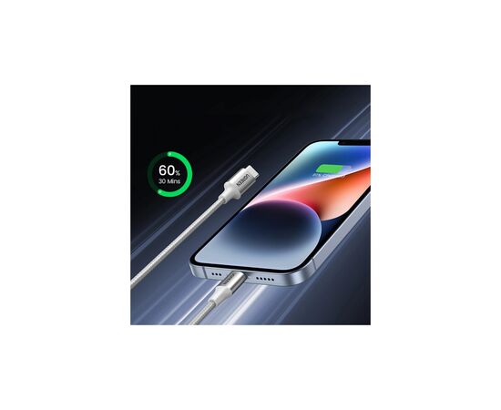 Дата кабель USB-C to Lightning 1.0m 3A 60W US304 white UGREEN (70523), изображение 4