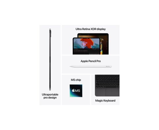 Планшет Apple iPad Pro 11" M5 Wi‑Fi 512GB with standard glass - Silver (MDWN4TY/A), зображення 9