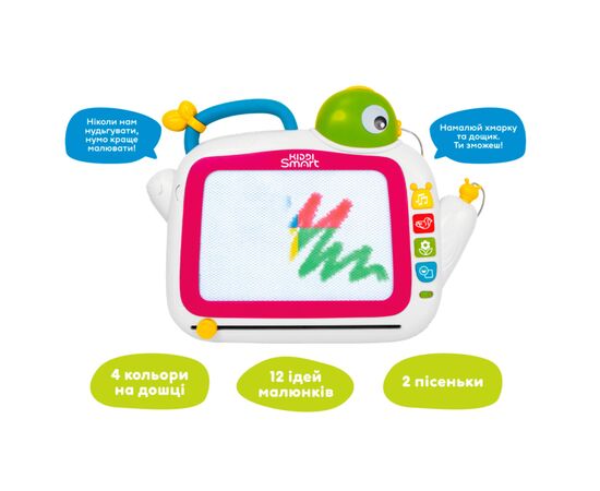 Розвиваюча іграшка Kiddi Smart Магнітна дошка - Музичні барви (DM909-UA), зображення 2