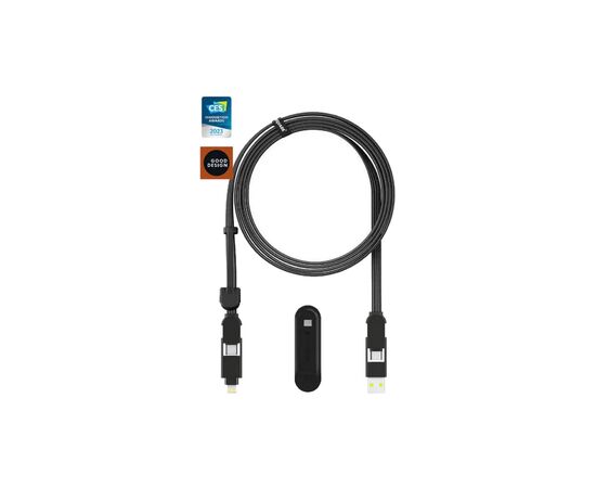 Дата кабель 6in1 inCharge XL 3.0m black Rolling Square (XLL01R), зображення 3