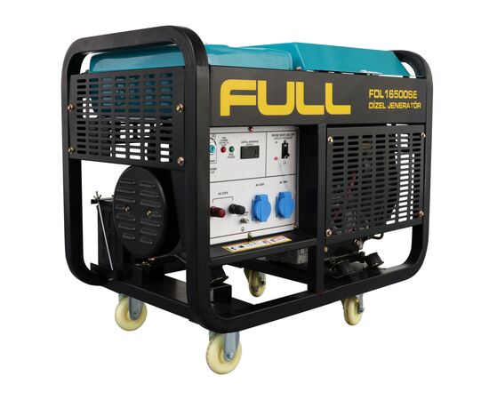 Генератор FULL дизельний FDL16500SE, 230V, 50Hz, 16.25kVA/12kW, 50 л, 4 л/год, стартер (FDL16500SE)