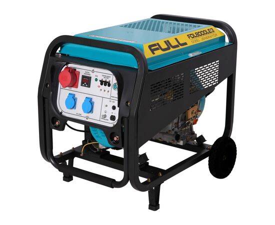 Генератор FULL FDK10000LE3, 3-ф. 230/400V, 7.5kVA/6kW, 12.5 л, 2 л/год, пуск: ручний/стартер (FDL8000LE3)