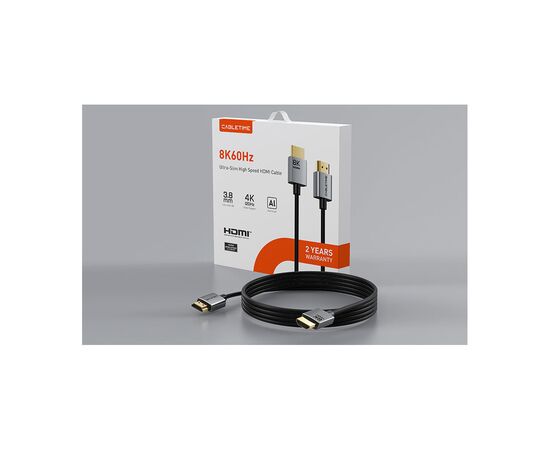 Кабель мультимедійний HDMI M to HDMI M 2.0m V2.1 8K60Hz Cabletime (CA915910), зображення 10