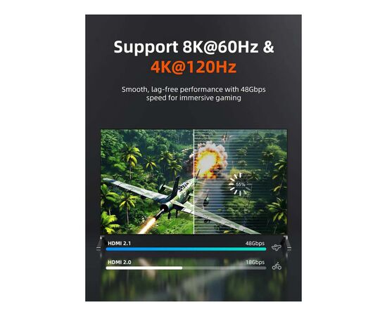 Кабель мультимедійний HDMI M to HDMI M 2.0m V2.1 8K60Hz Cabletime (CA915910), зображення 4