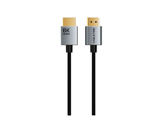 Кабель мультимедійний HDMI M to HDMI M 2.0m V2.1 8K60Hz Cabletime (CA915910)