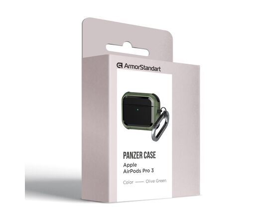 Чехол для наушников Armorstandart Panzer для Apple Airpods Pro 3 Olive Green (ARM88289), изображение 2