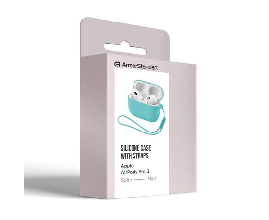 Чехол для наушников Armorstandart Silicone Case для Apple Airpods Pro 3 Mint (ARM88296), изображение 2