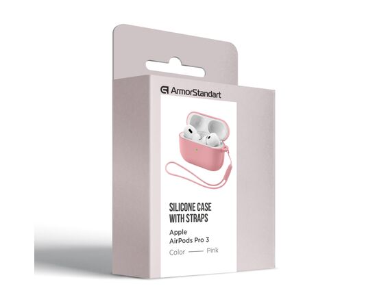 Чехол для наушников Armorstandart Silicone Case для Apple Airpods Pro 3 Pink (ARM88297), изображение 2