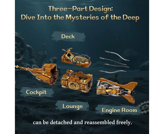 Конструктор Pantasy Steampunk- Наутілус (85029), зображення 4