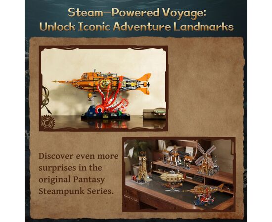 Конструктор Pantasy Steampunk- Наутілус (85029), зображення 7